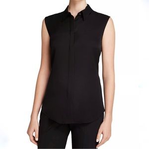 Theory Tanelis Sleeveless Button-Up
